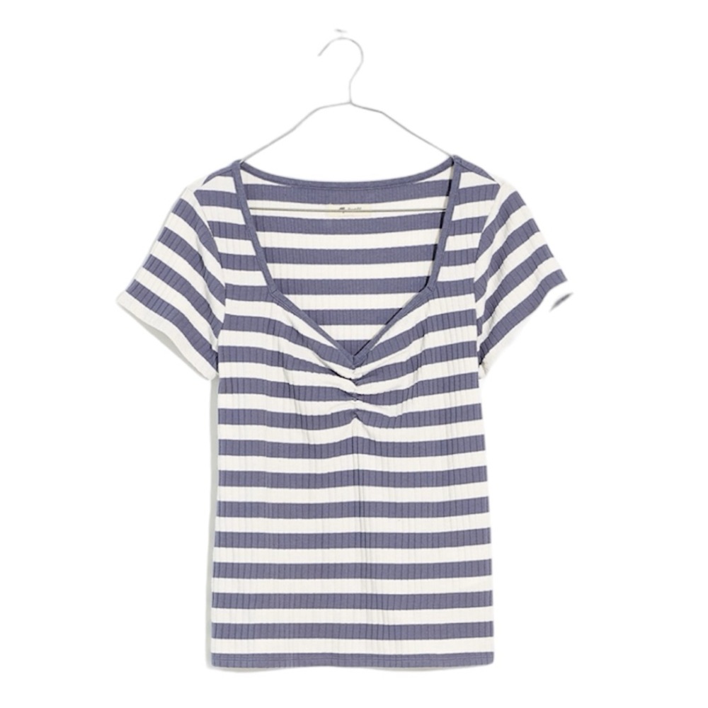 Madewell | Ribbed Sweetheart Tee in Stripe